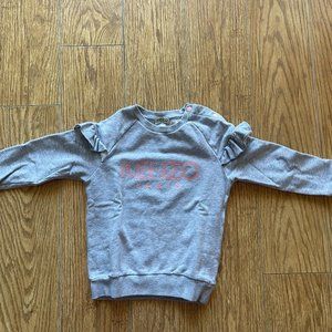Kenzo Kids Grey Ruffle Sweatshirt 4Y/104cm